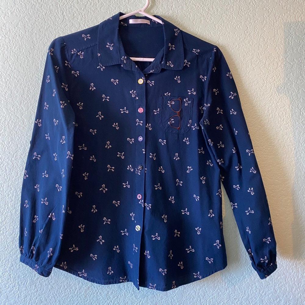 Horse print 🐎 button down shirt